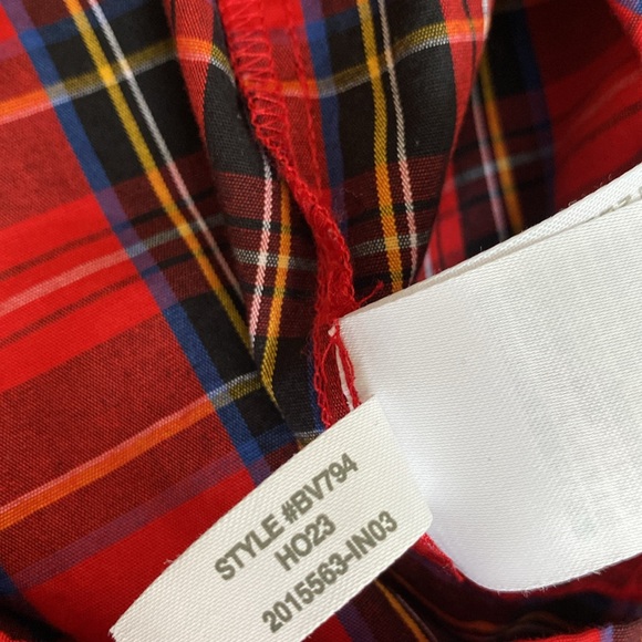 J Crew Tartan Plaid Christmas Holiday Flutter Sleeve Tiered Midi Dress 10 - Picture 10 of 11